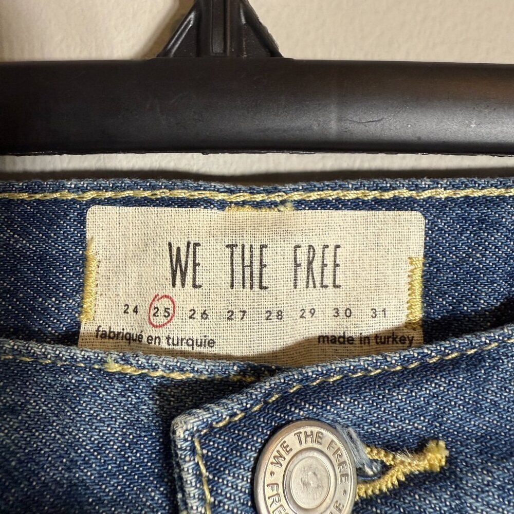 Free People We the Free Maggie Mid-Rise Straight Leg Jeans Women's 25 Blue NWT - Picture 8 of 13
